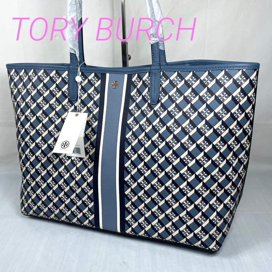 TORY BURCH ★ 未使用 タグ付 トートバッグ ジオロゴ A4 肩掛け