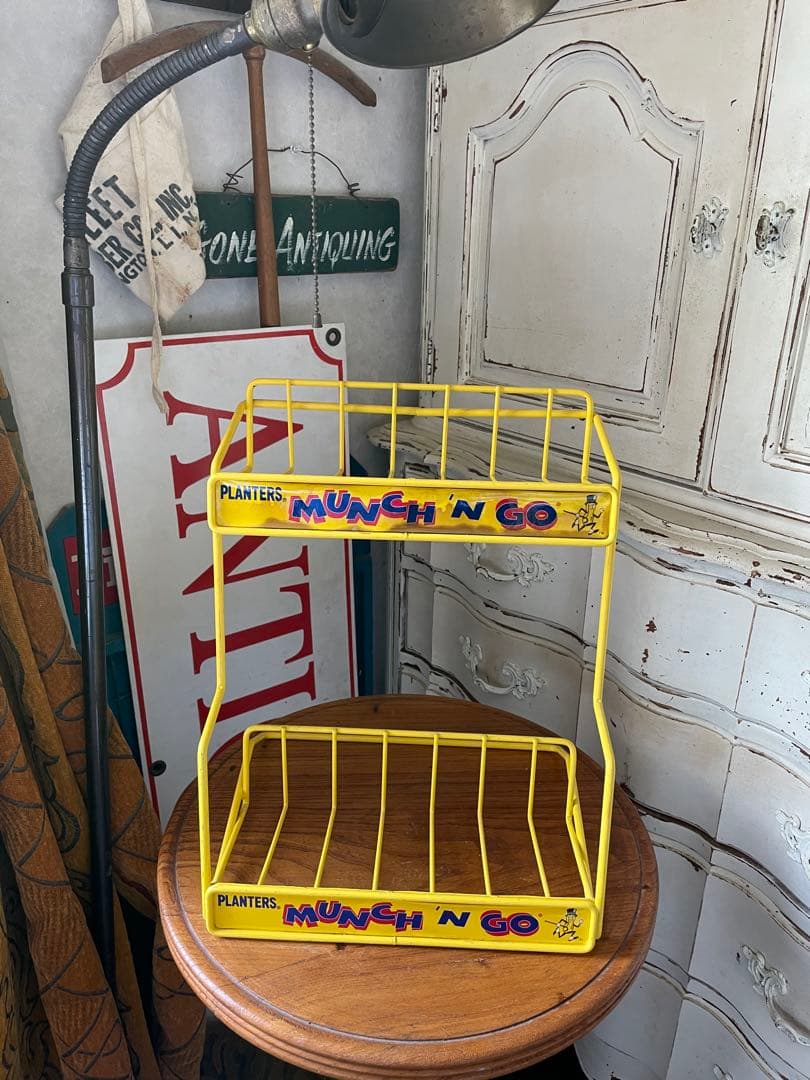 アンティーク　ワイヤー　ディスプレイ　ラック　スタンド飾り棚Mr.PEANUTS