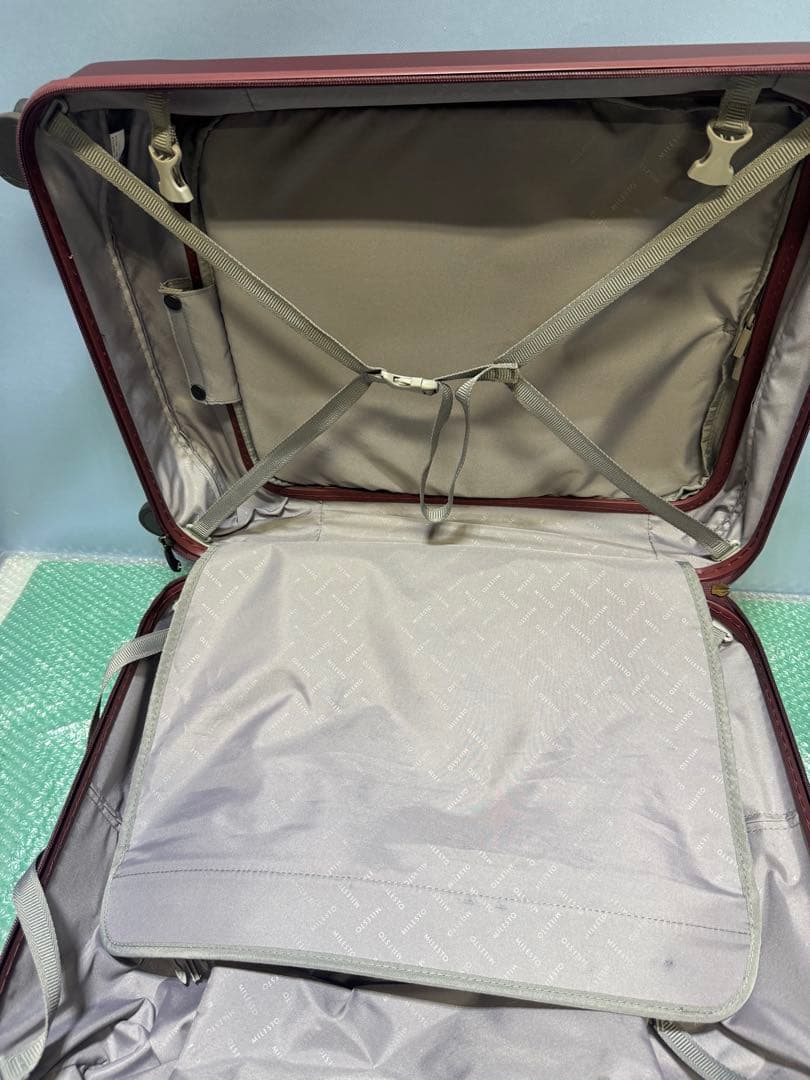 MILESTO UTILITY キャリー キャビンサイズ ストッパー付 レッド