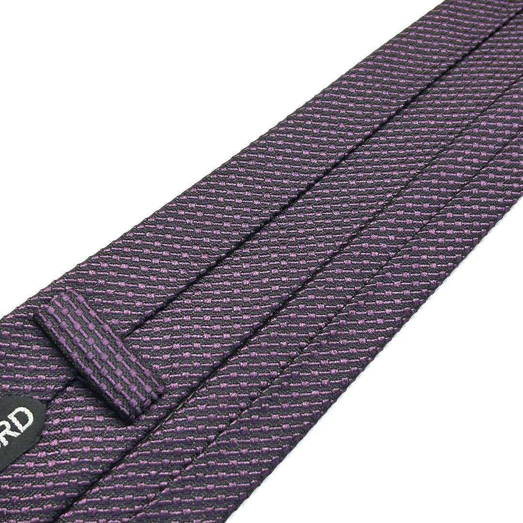 【未使用に近い✨】トムフォード ネクタイ パープルナロー ジャガード 高級シルク