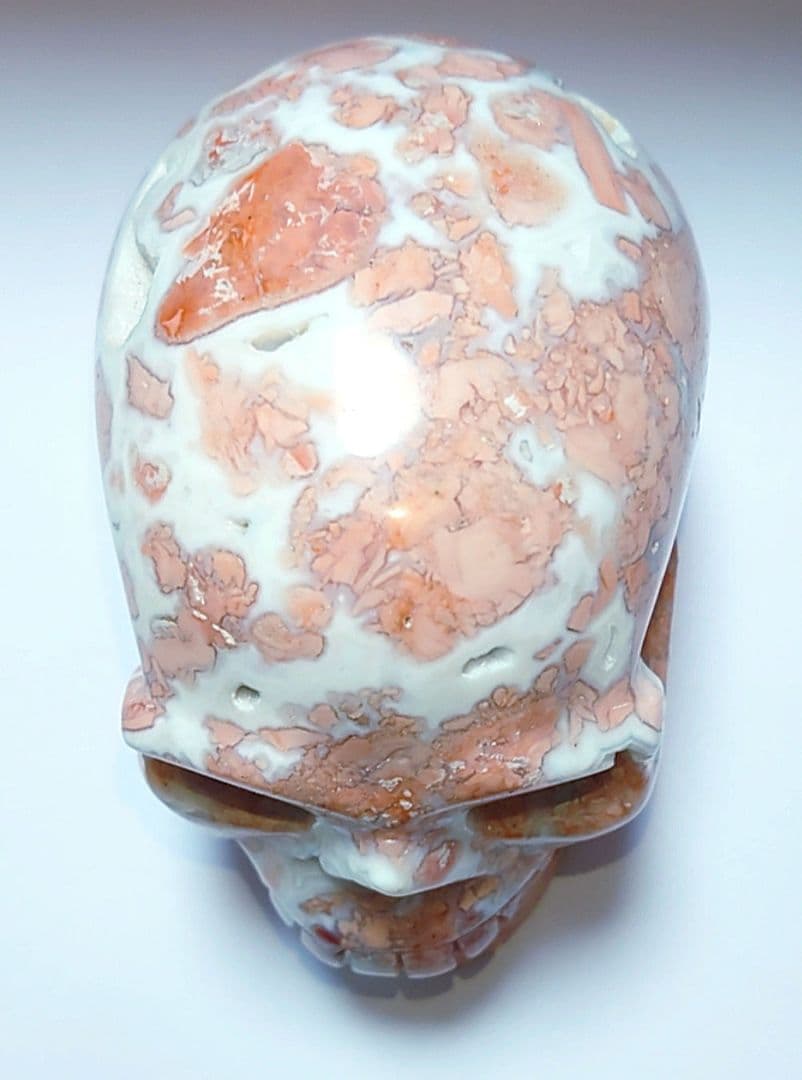 【激レア✿1点物】ピンクアゲート(桜瑪瑙)のジオード入りスカル