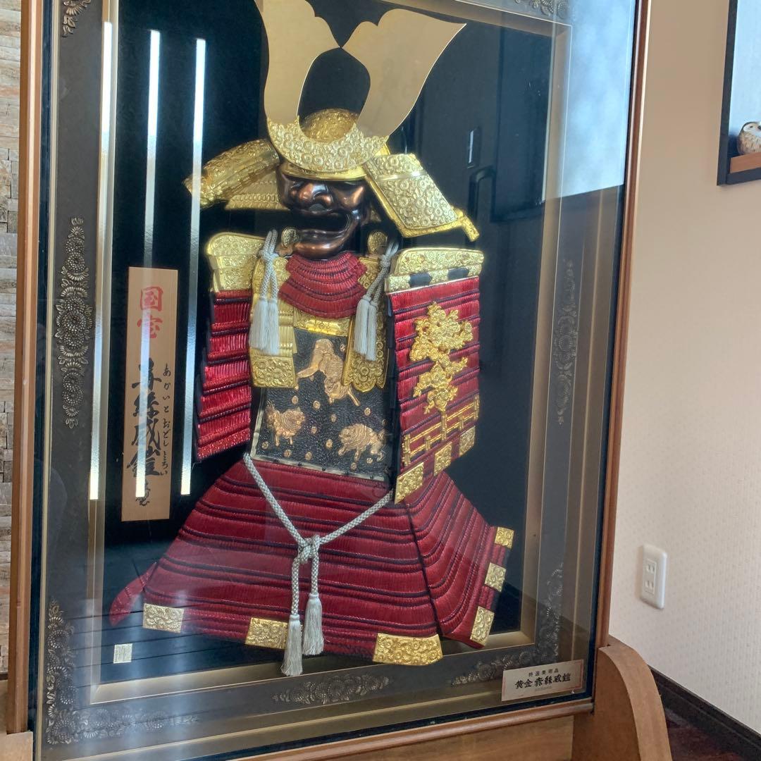国宝　黄金 赤絲威鎧　複製　特選美術品　中古品