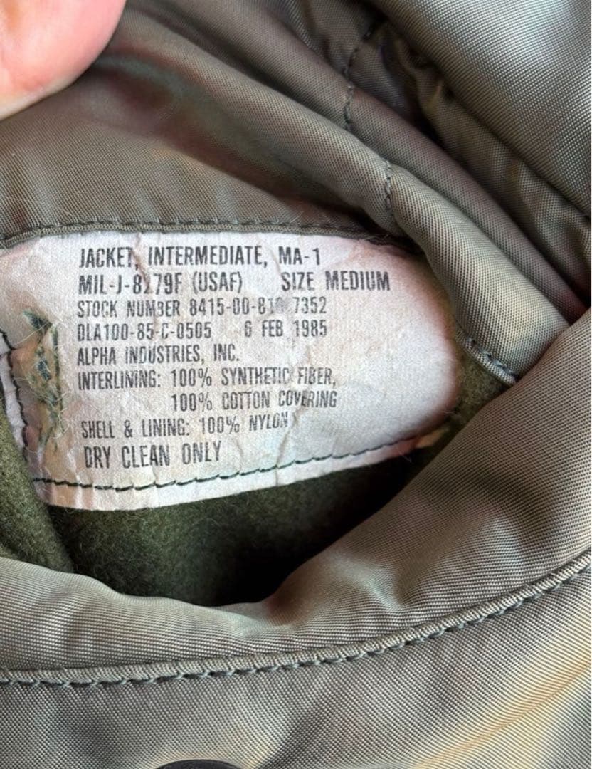 K*L様 【85年製 米軍実物】ALPHA MA-1 豪華パッチカスタム80sヴ