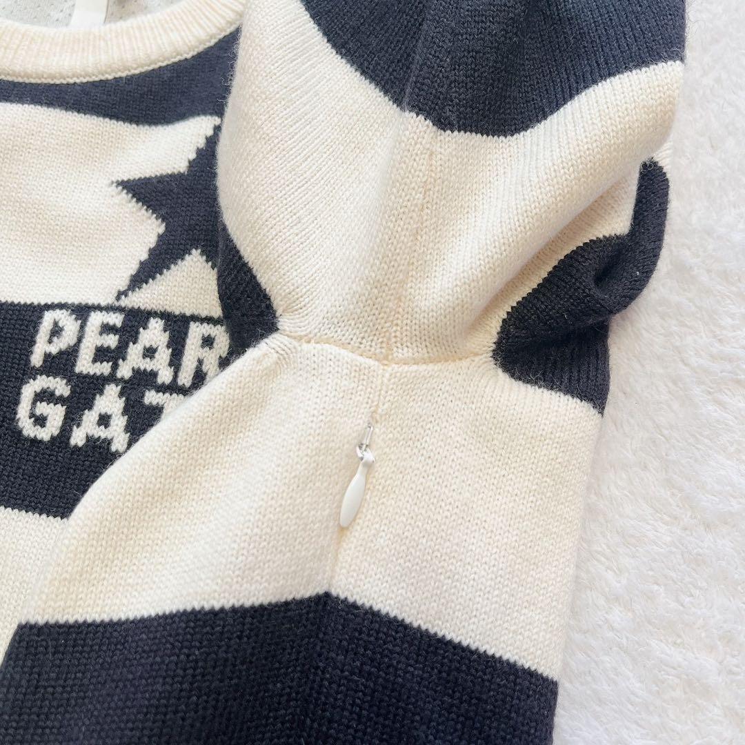 極美品　パーリーゲイツ　近年　蓄熱裏地　防風　スニード　ニット　ボーダー　スター