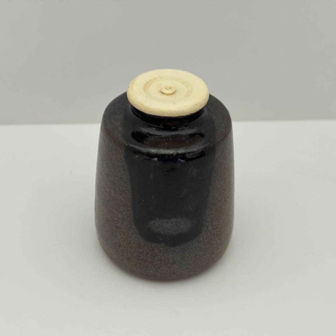 茶道具 暁窯 岡田暁山 中興名物写茶入 廣澤 広沢　仕服添 茶道