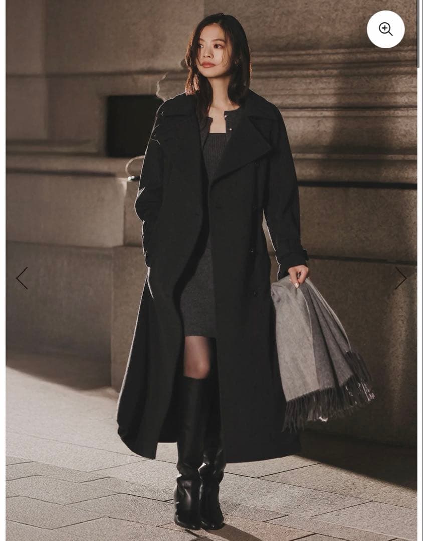 【新品タグ付き】2025✨️即完品 アニュアンス ウール トレンチ コート ロング