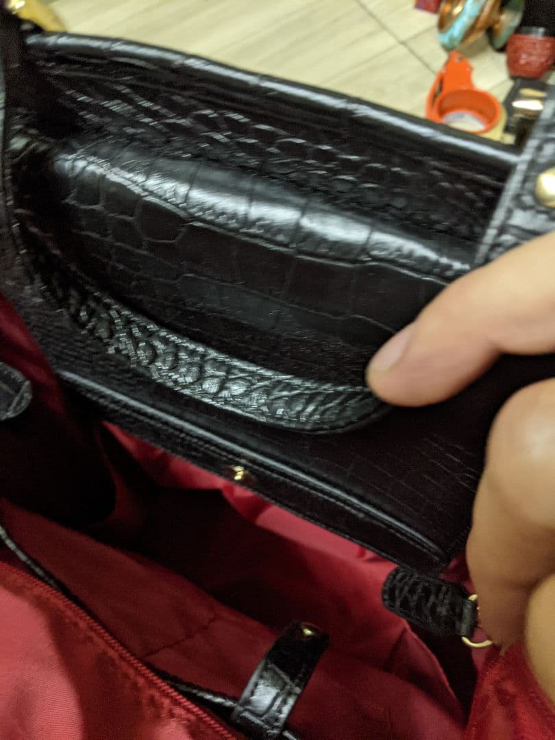 未使用品【SWANY】スワニーキャリーバッグ　クロコ型押し 高級