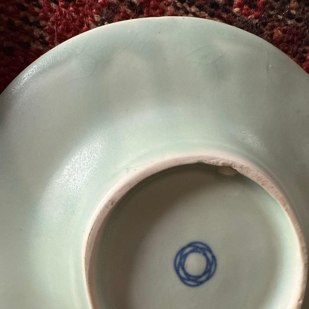 大人気の臼杵焼＊淡い緑色の陶磁器製皿5枚セット