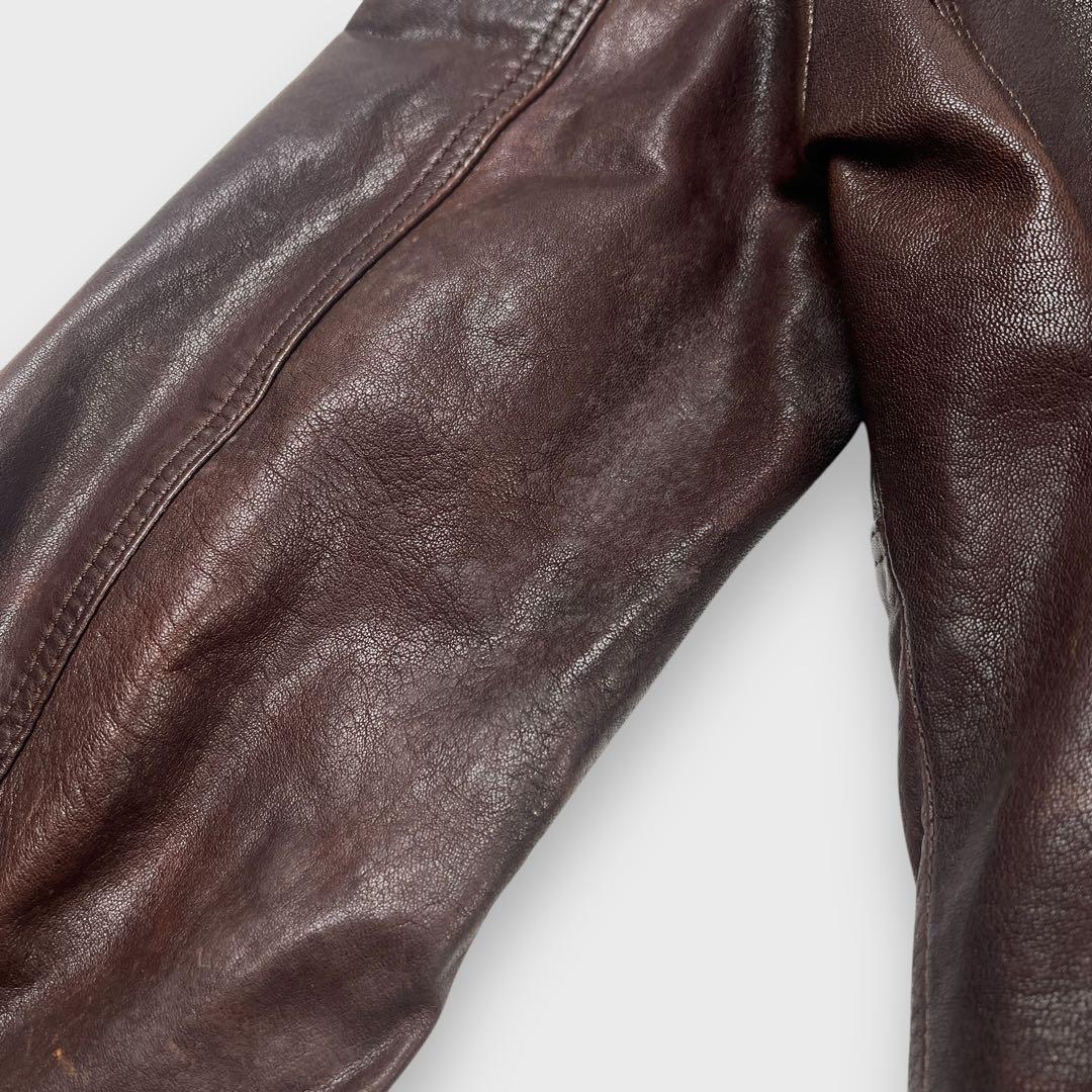 ジャケット・アウター DOLCE&GABBANA leather jacket brown D&G