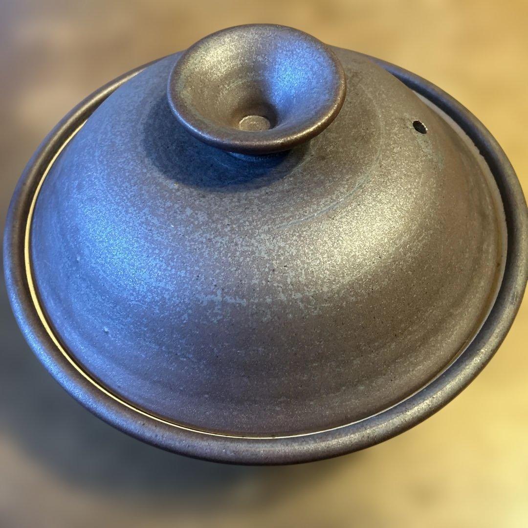 土鍋　大型（直径約31cm ）　石見焼　茶褐色