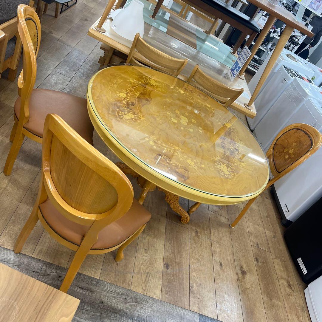 イタリア クラシックスタイル 象嵌細工チェア　サイドチェア