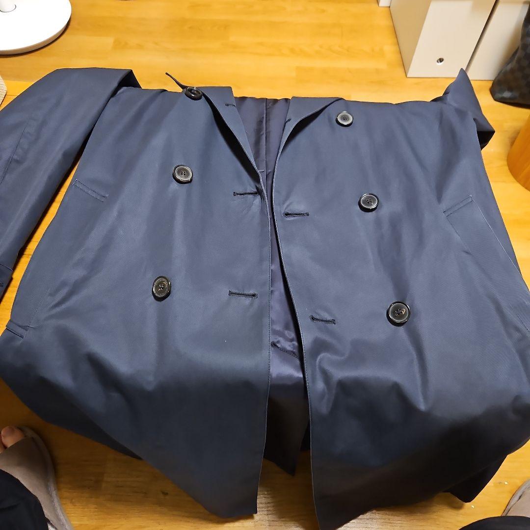 【たつ】英国製マッキントッシュ　トレンチコート　ネイビー38定価約22万円