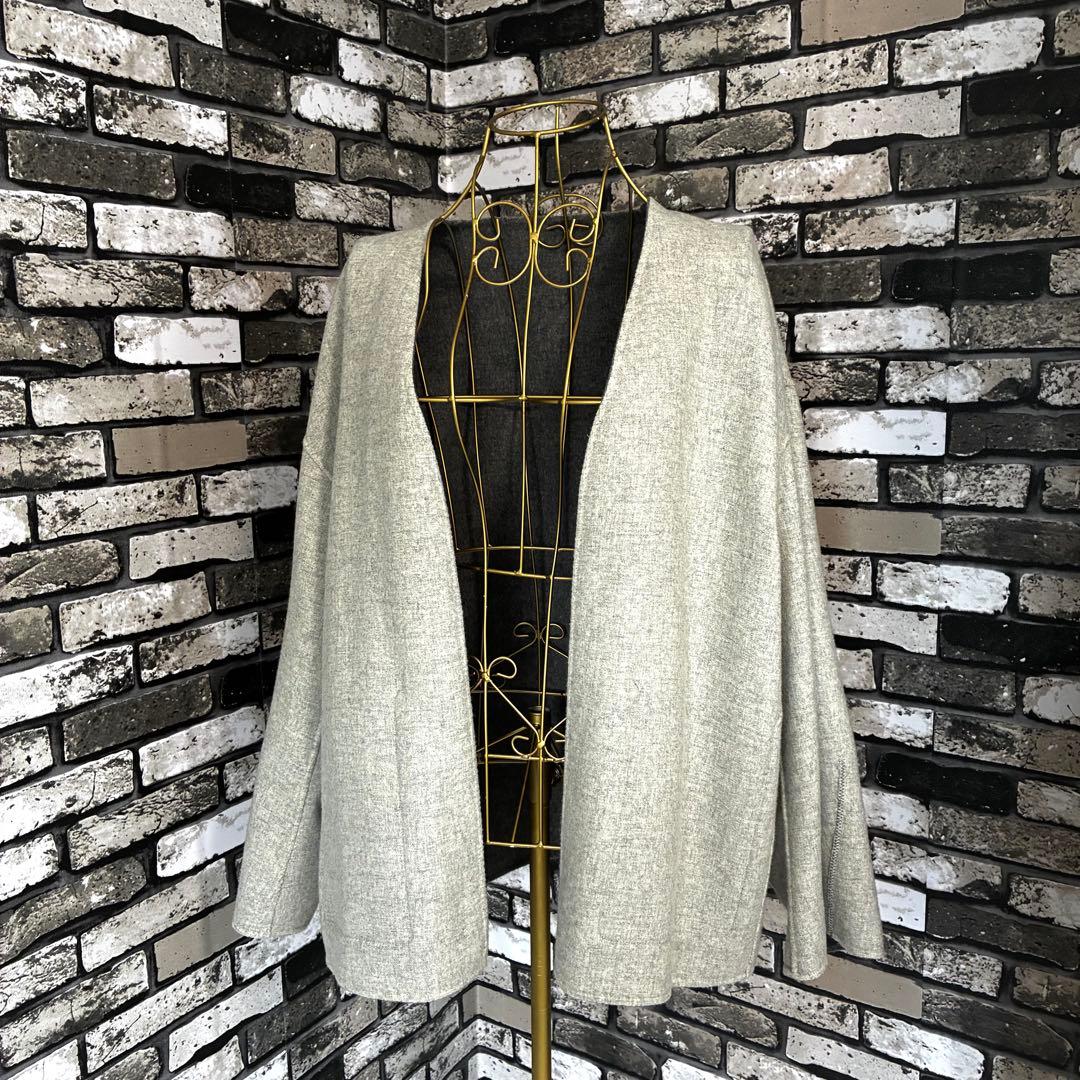 未使用✨DES PRS デプレ ウール ノーカラージャケット グレー