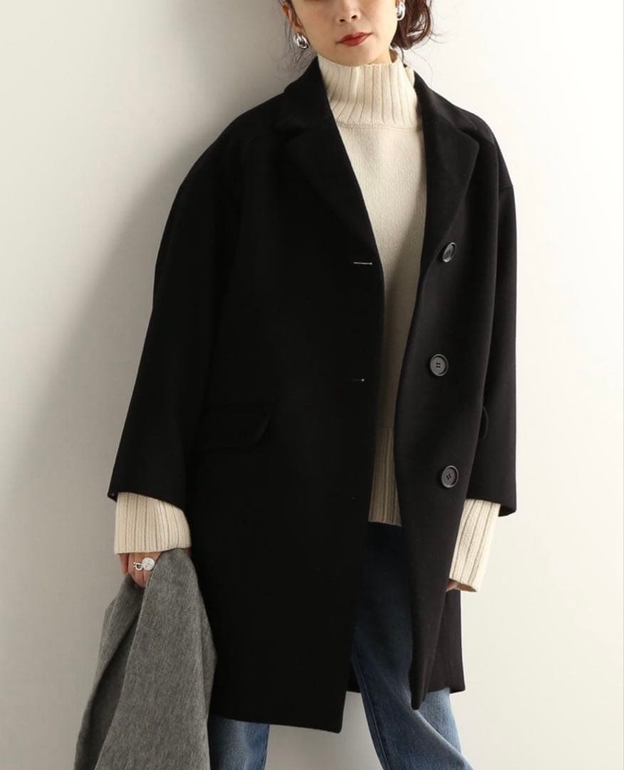 ジャーナルスタンダード スーパーウールテーラーコート ブラック