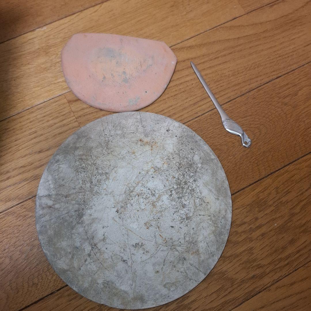 茶道具 鬼面風炉 唐銅 丸釜　箱なし