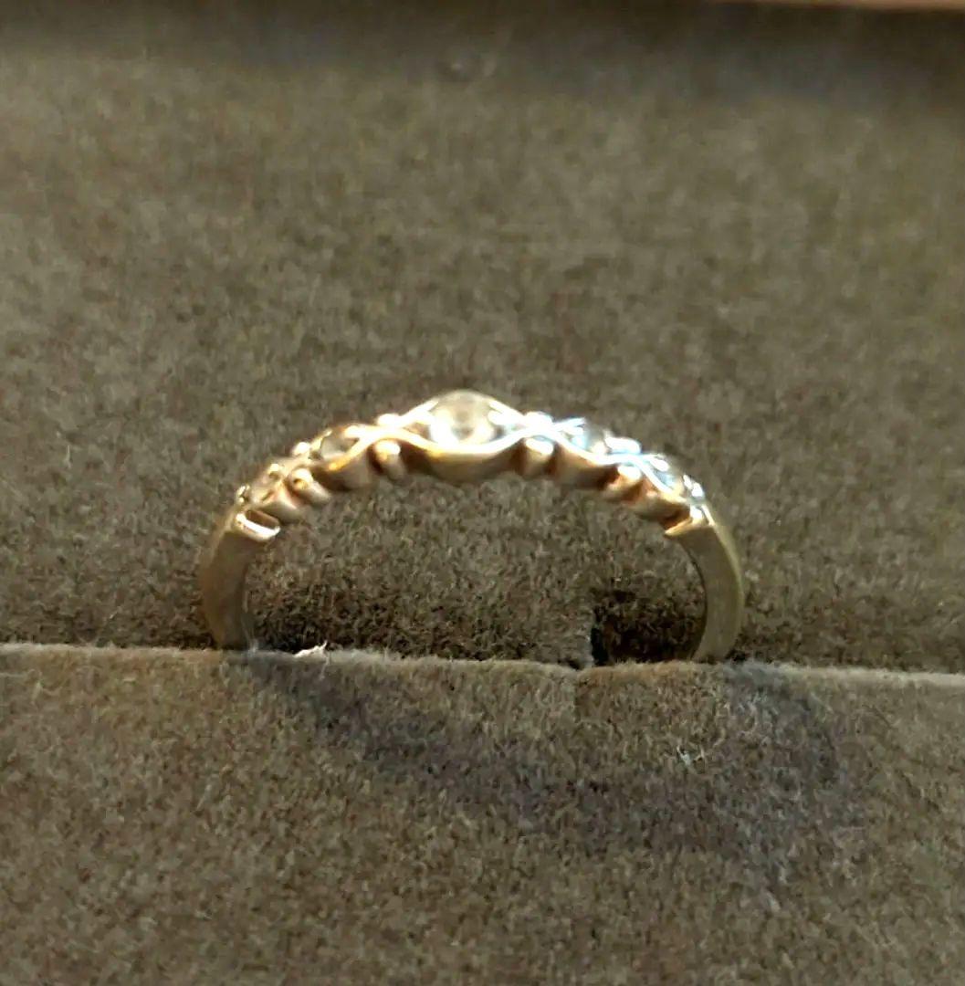 よしみ様10金ティアラリング13号　 天然石✦トパーズ✦ホワイトゴールド