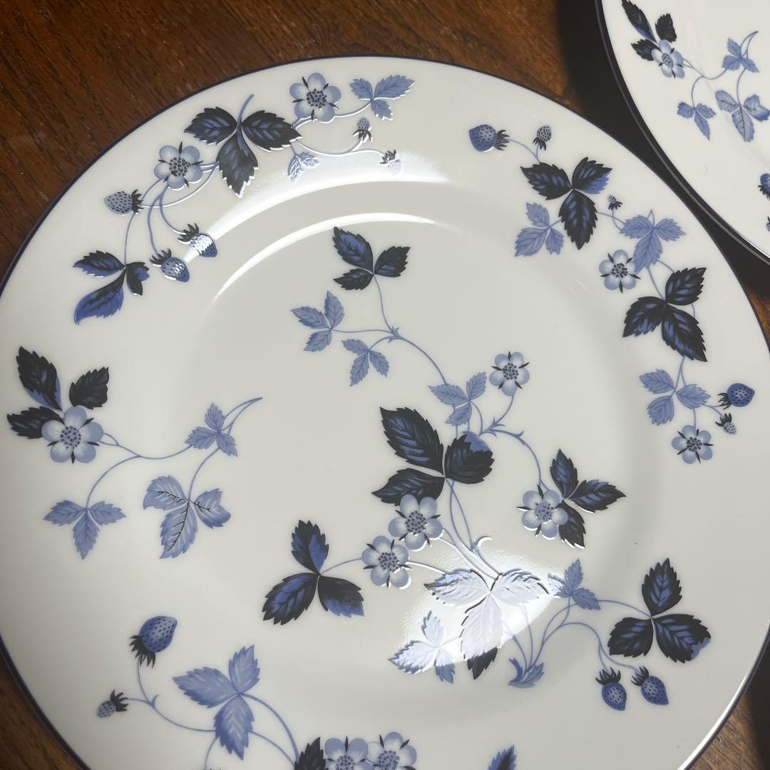 ウェッジウッドワイルドストロベリーインクブループレート3枚セット