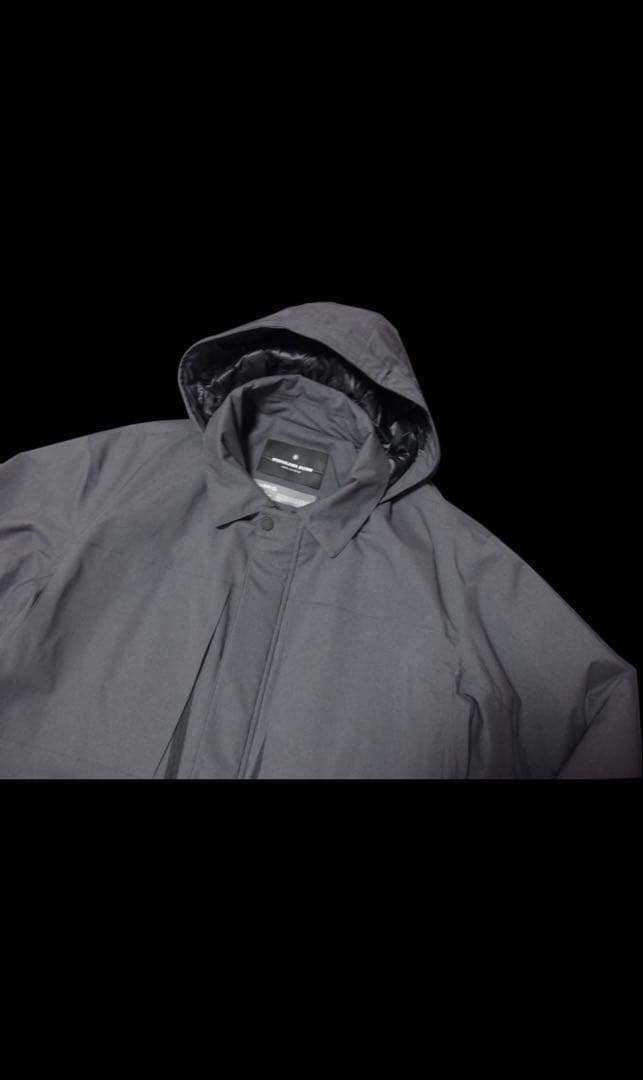 定価4.4万 美品 ナノユニバース 西川ダウン フードステンカラー ダウンコート