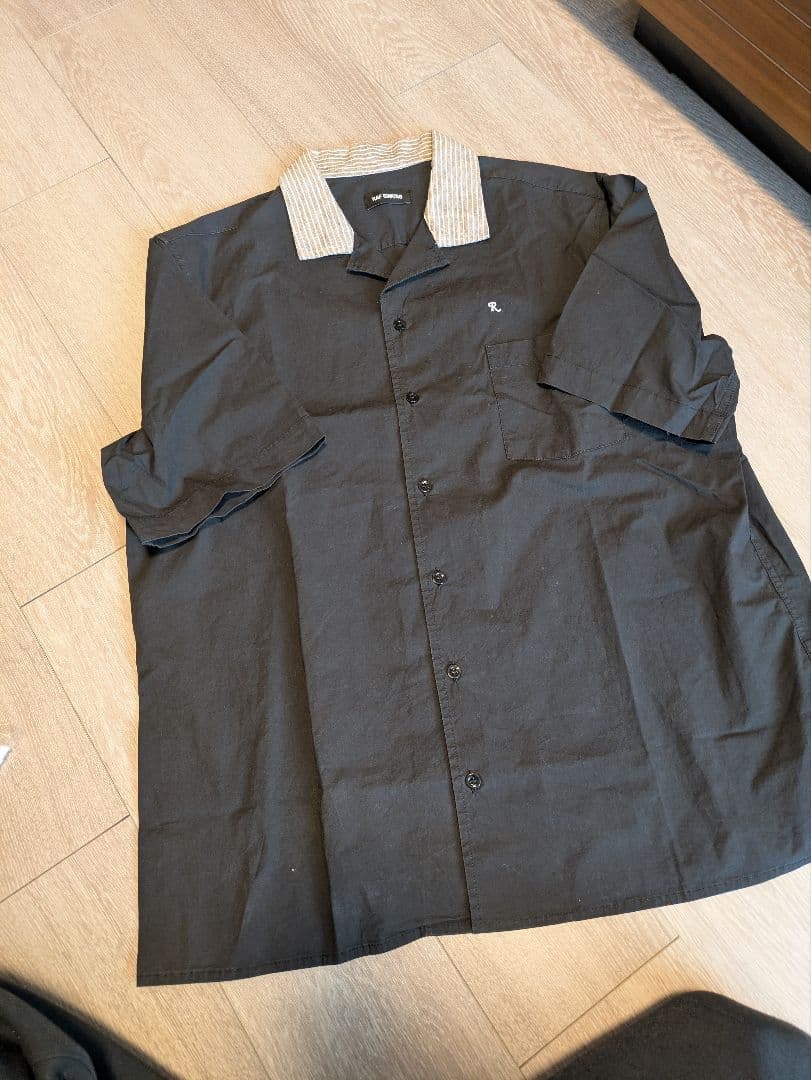 ラフシモンズ ブラック半袖シャツ 50