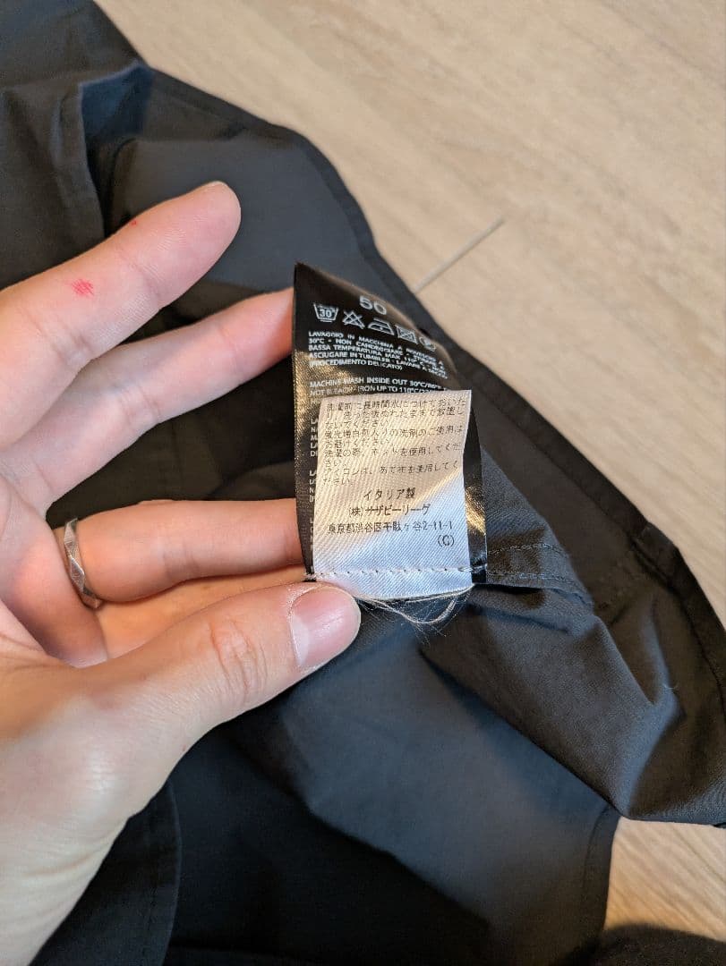 ラフシモンズ ブラック半袖シャツ 50