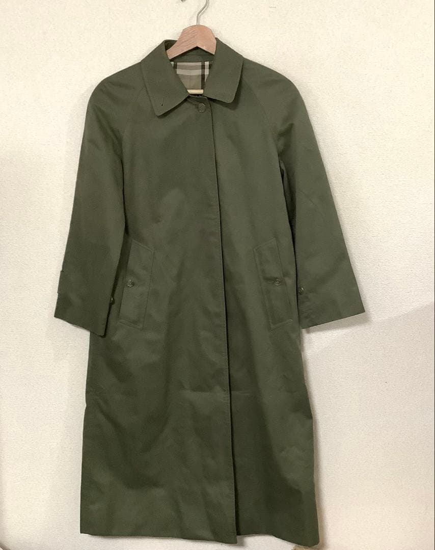 Burberrys オリーブグリーン ステンカラーコート　レディース　K-399