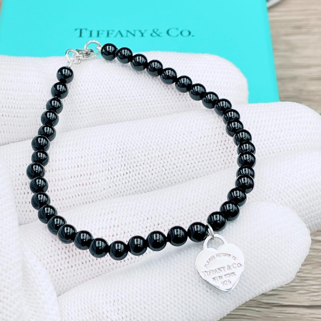 ◇ティファニー◇新品仕上済 リターントゥ ハート ブレスレット オニキス ボール