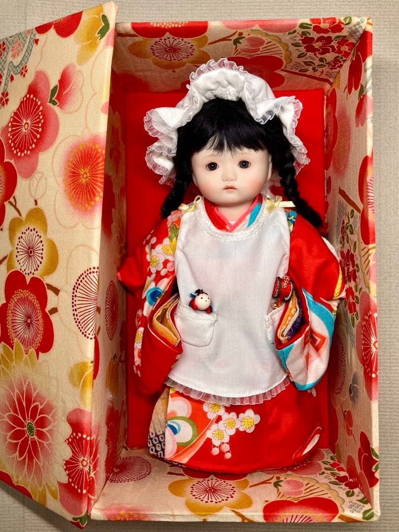 市松人形 ⭐︎ 三つ編みの小さな女の子 ⭐︎ 創作ビスクドール ⭐︎ 抱き人形