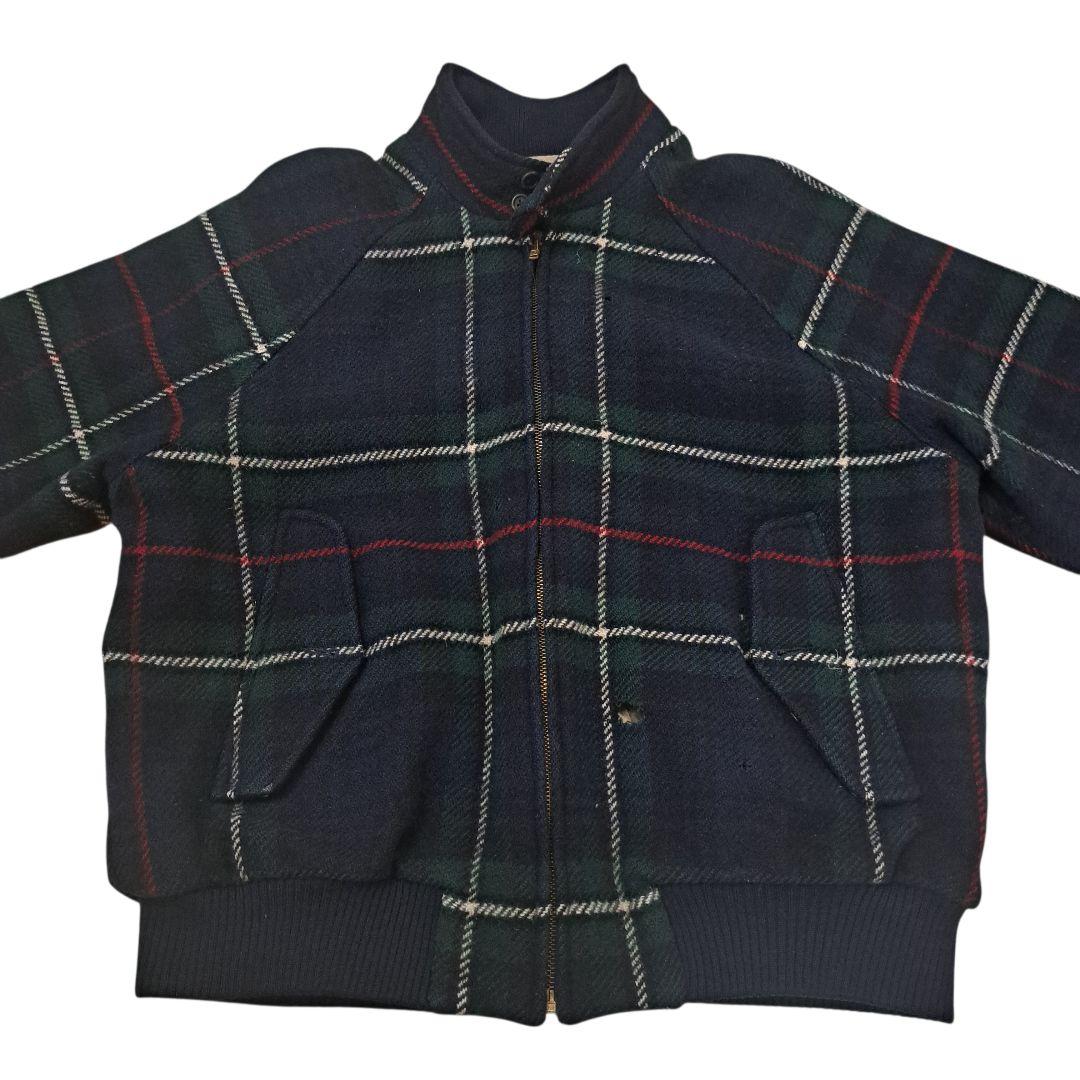 訳あり特価 ポロラルフローレン タータンチェック ウール ハリントンジャケット