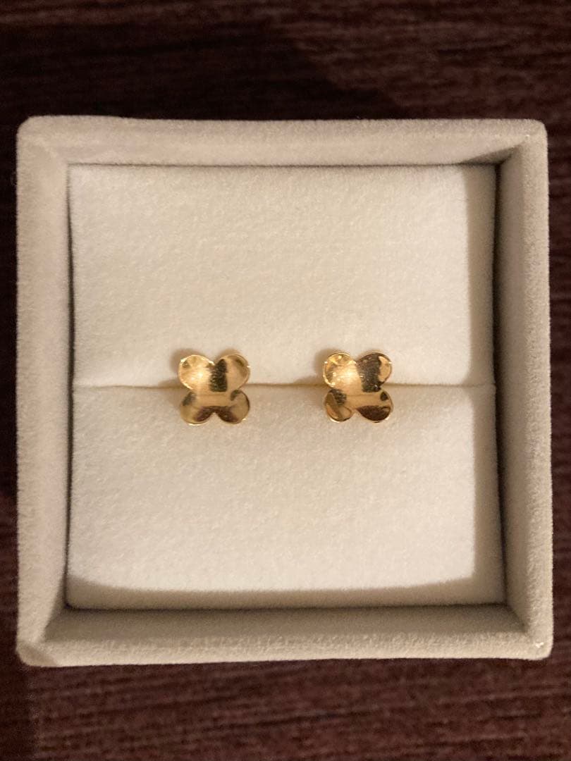 k18YG フラワーピアス