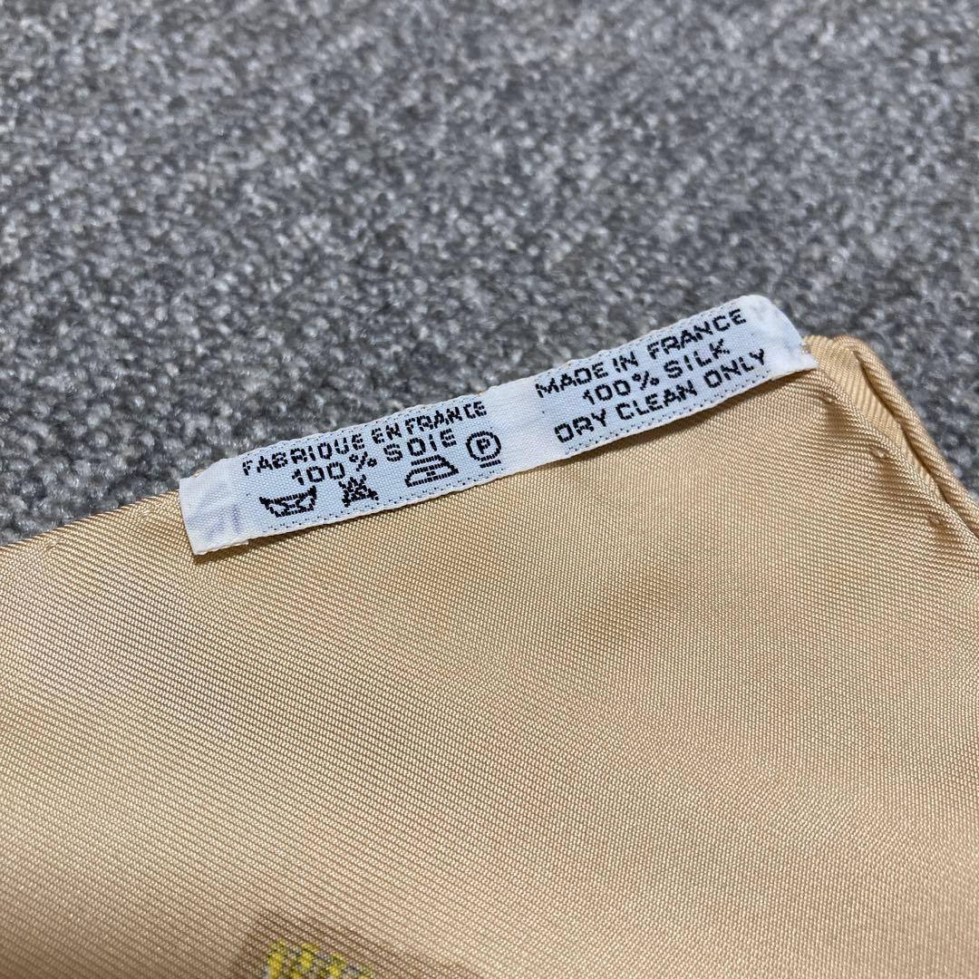 HERMES シルクスカーフ カレ90 CHEVEUX DE TRAIT馬と装飾