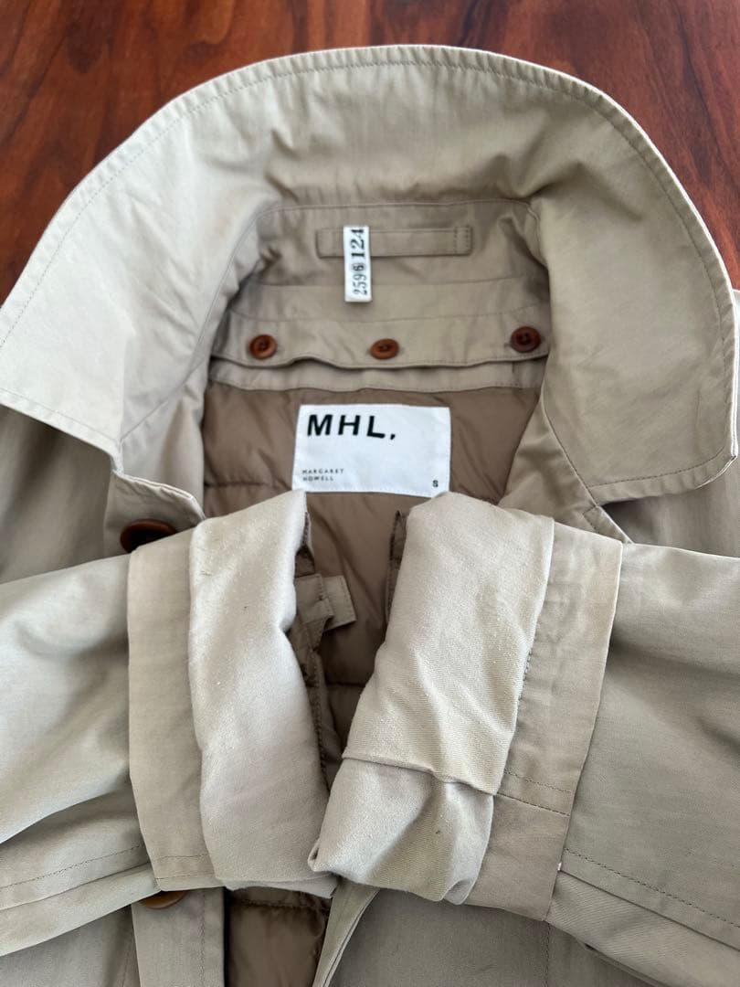 MHL. ステンカラーコート ベージュ　ダウンライナー付き