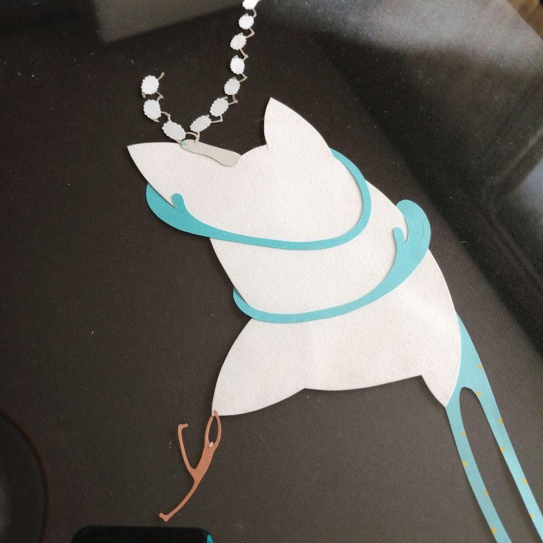 【筑紫哲也ご息女】筑紫ゆうな　切り絵　枕　52.5cm