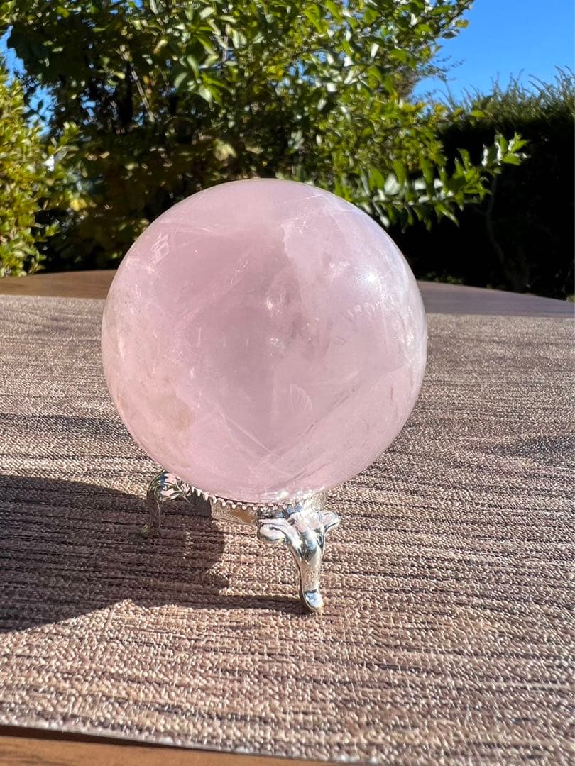 A199 ローズクォーツ丸玉　約56.7mm