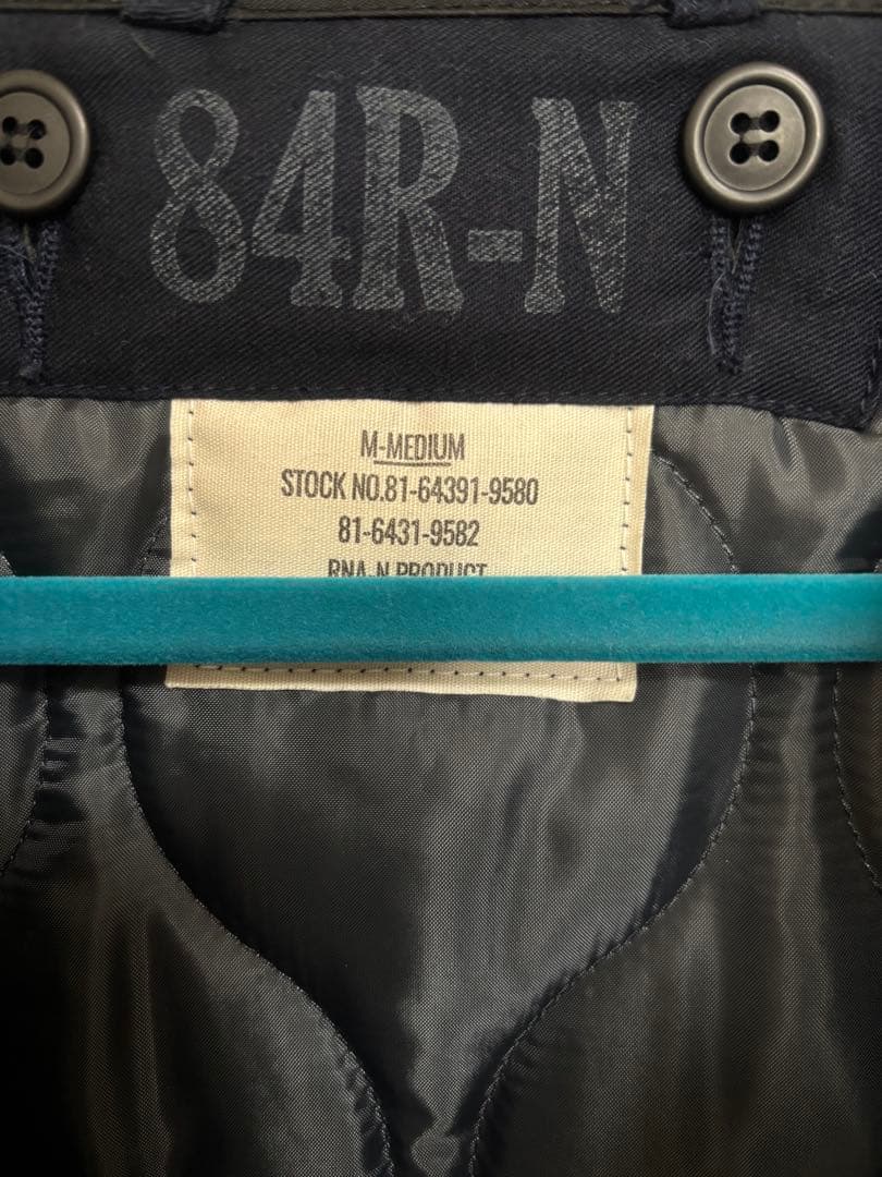 RNA-N ミリタリーノーカラーコート M