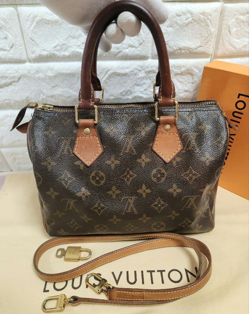 ルイヴィトン スピーディ25 ミニボストン ハンドバッグ ヴィンテージ加工