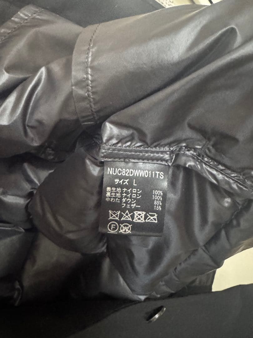 ナノユニバース　西川ダウン/3WAYステンカラーコート　ブラック　L