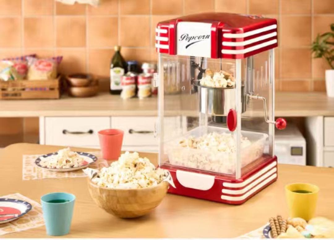 ポップコーンメーカー ポップコーンマシン 味付け 家庭用 大容量 縁日 お祭り