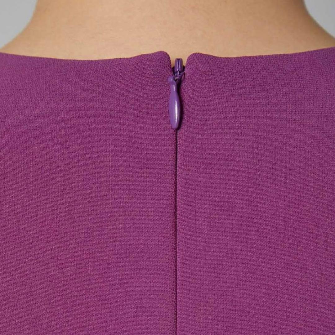 ribbon-bon theory luxe パープル　ブラウス　半袖