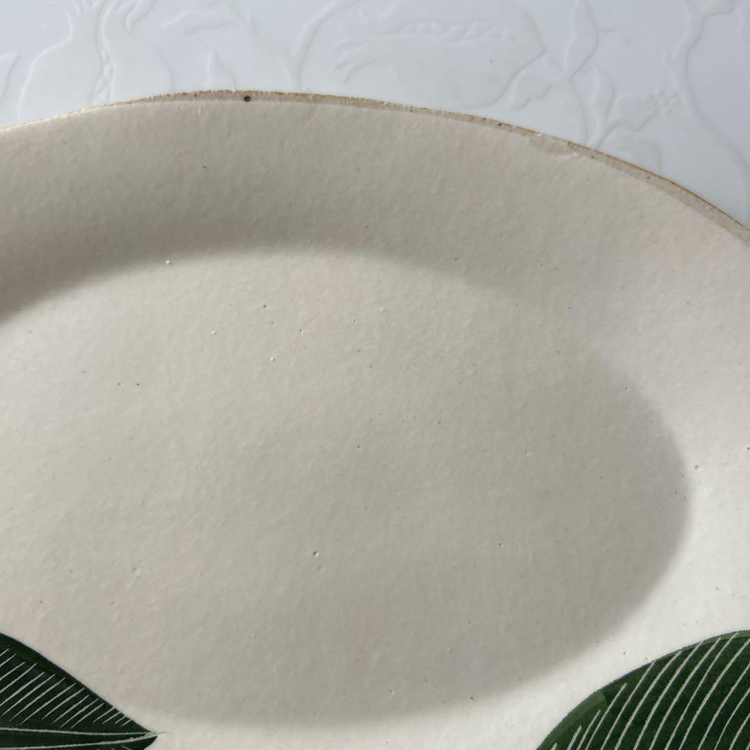 大谷桃子　バナナの葉オーバルリム皿　Ｌ　M