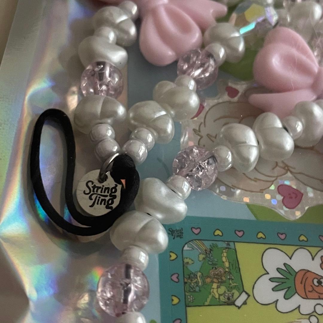 【正規品】 ストリングティング　プリンセス ピンク リボン ストラップ