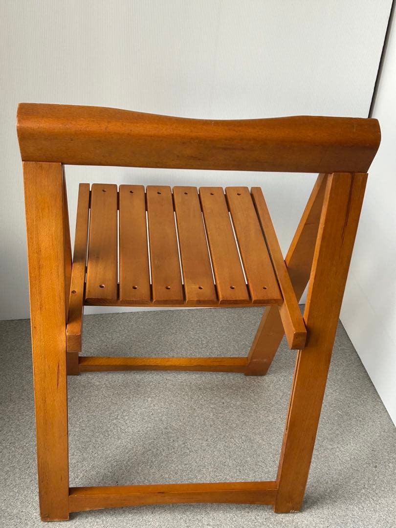 ヴィンテージ　木製フォールディングチェア　ルーマニア　折り畳み椅子　古道具　東欧