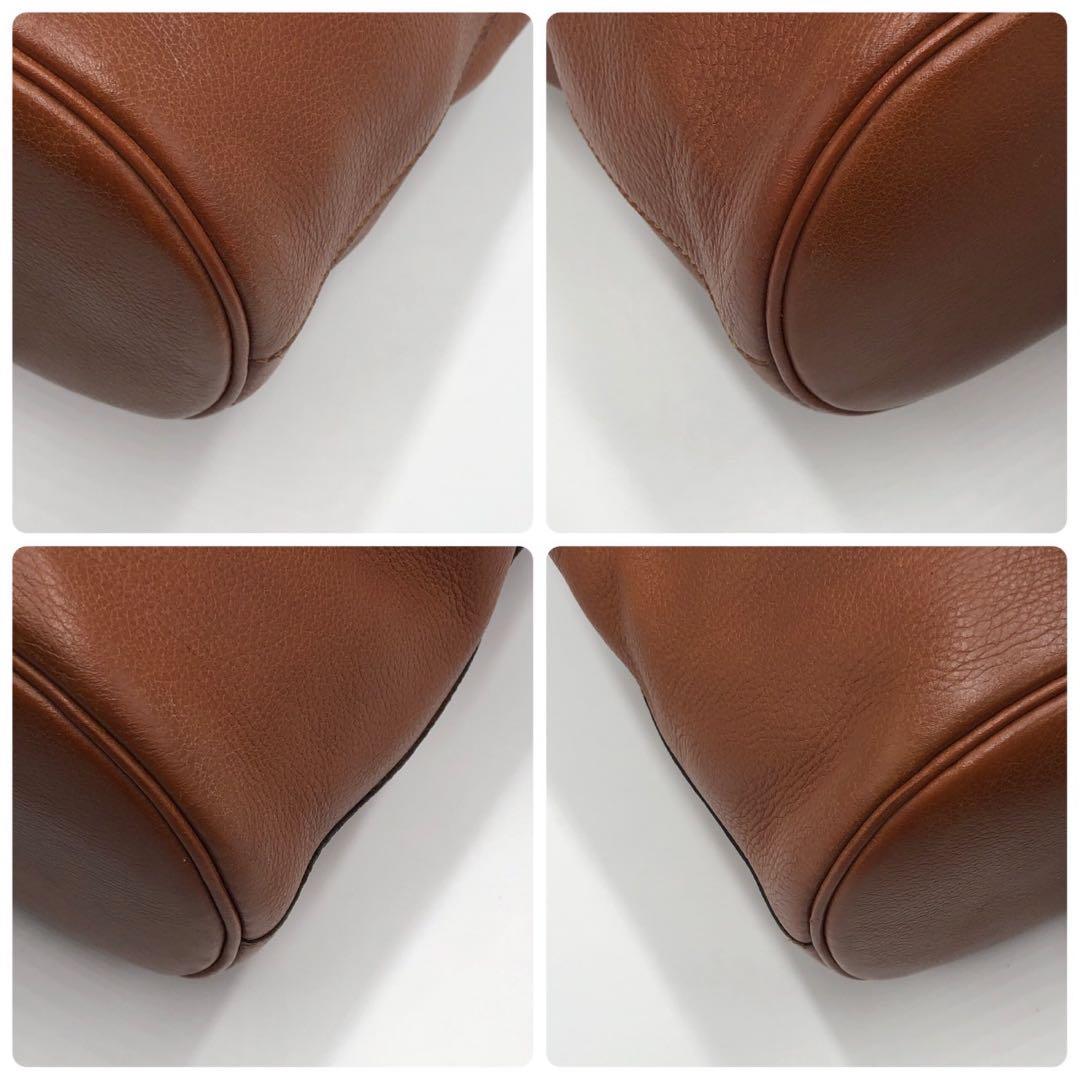 ［美品］デルヴォー カーフ レザー 本革 リュックサック バックパック