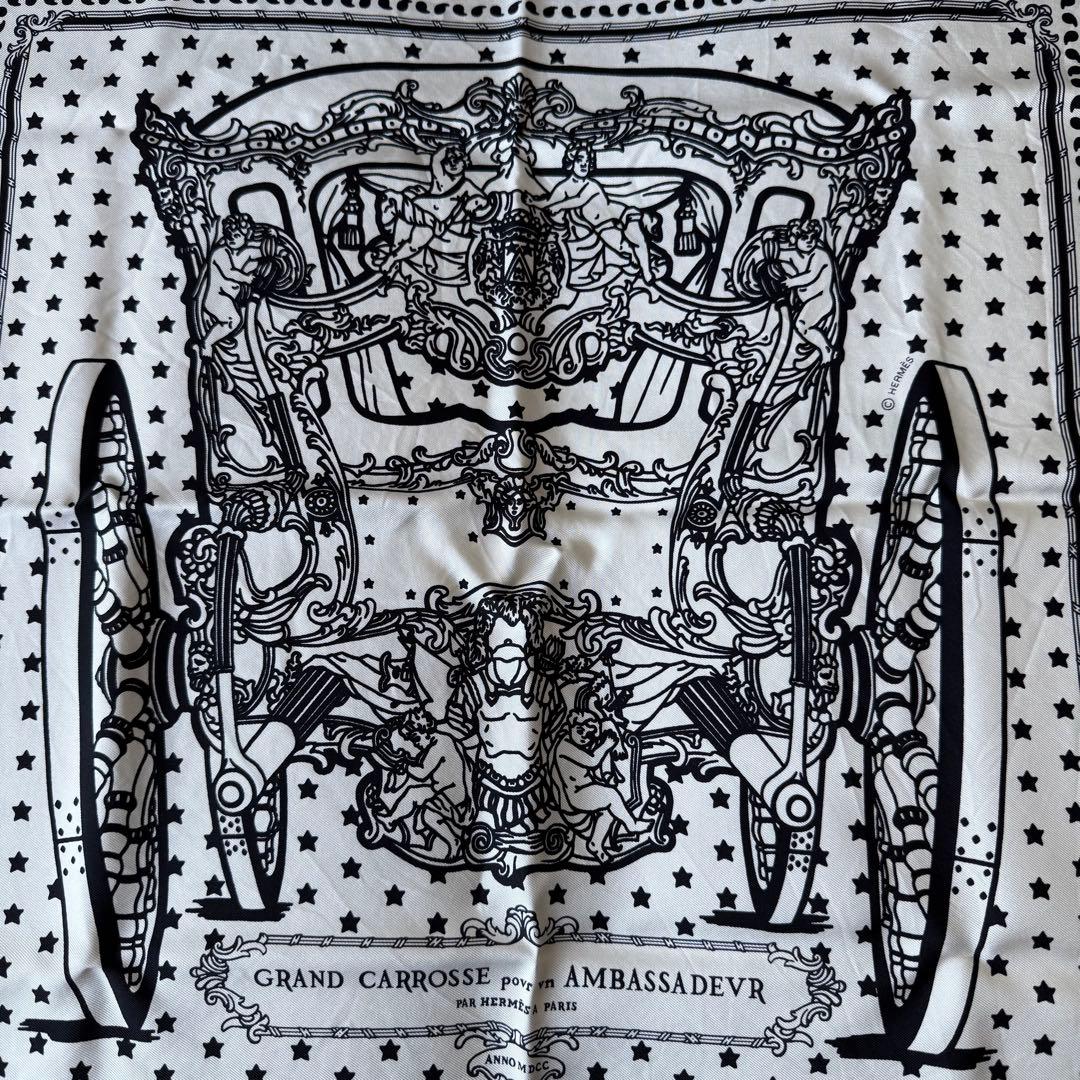 エルメス カレ 55 スカーフ グランキャロス シルク バンダナ