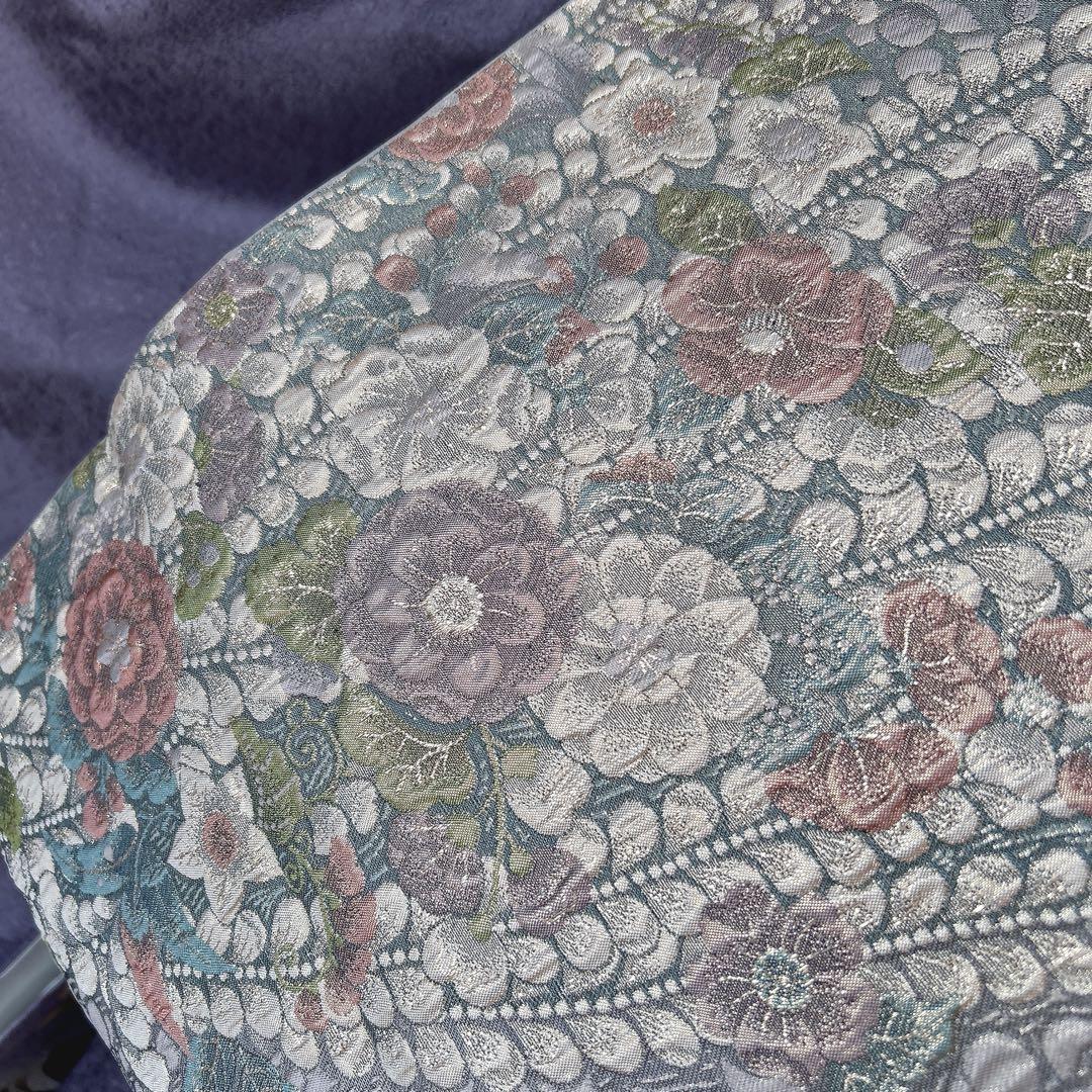 振袖　フルセット　正絹　辻が花　帯　襟　レース　薄紫　成人式　m3