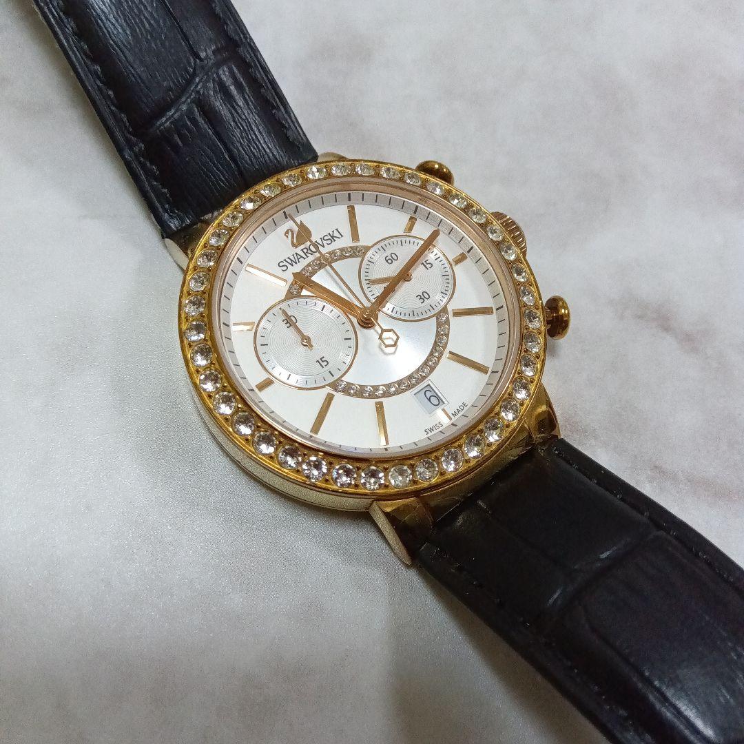 SWAROVSKI スワロフスキー　クロノグラフ　ストーン　腕時計