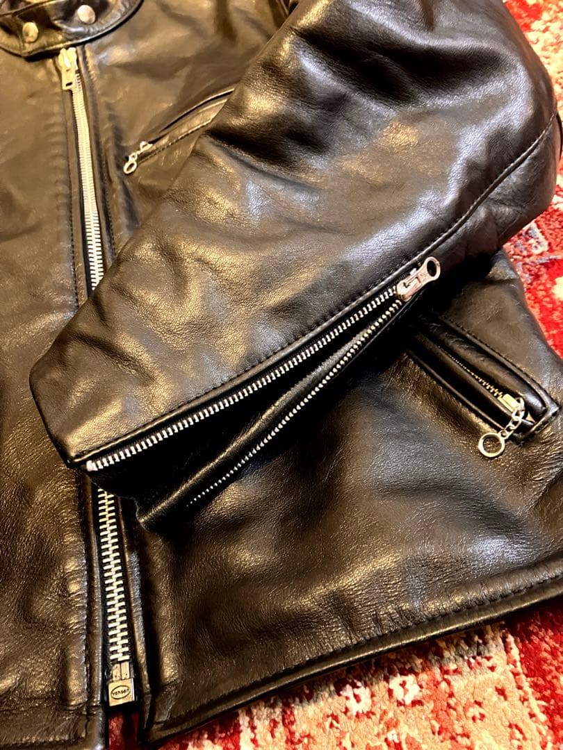 vanson 42 シルバーカスタム　レザー シングルライダース　キルティング