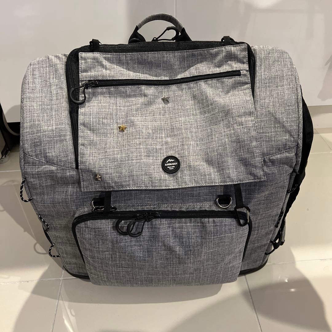 【正規品】AirBuggy 3WAY ペットキャリーバッグ（ワイドサイズ）グレー