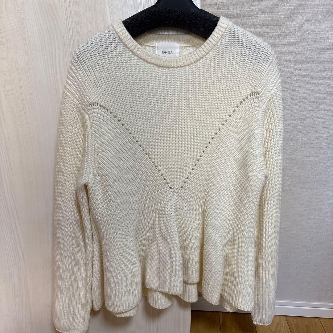 OHGA PEPLUM KNIT ペプラムニット