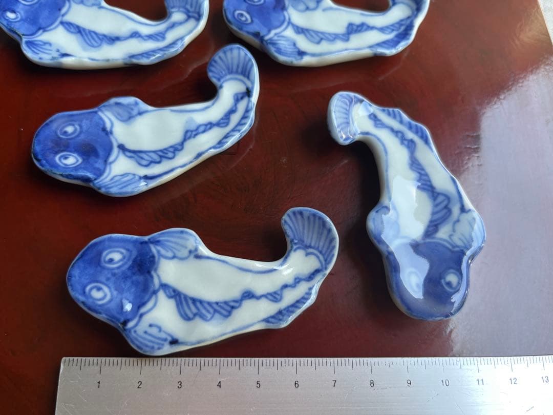 九谷焼　須田菁華　 鯰形　箸置き　珍味　5点