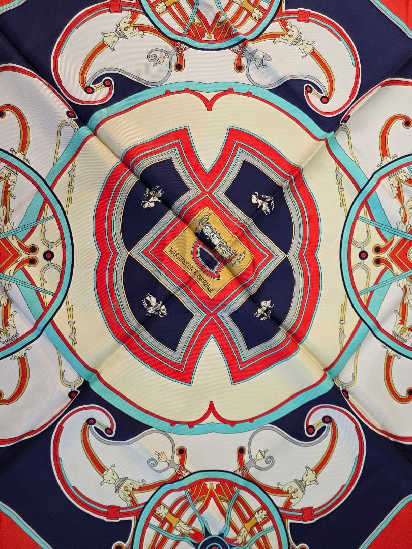 エルメス♡カレ90 ジョージワシントンの馬 スカーフ